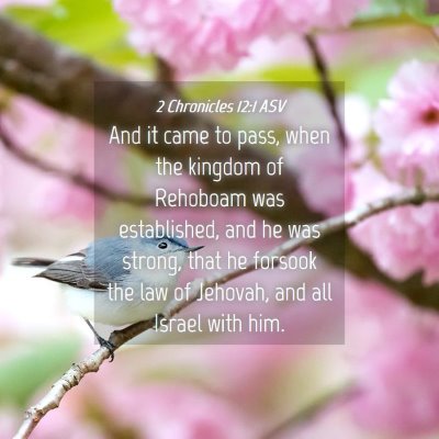 Picture 04 - 2 Chronicles 12:1 ASV - And it came to pass, when the kingdom of Rehoboam - Bible Verse Picture