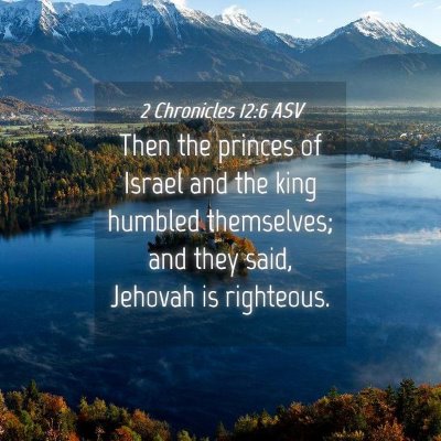 Picture 04 - 2 Chronicles 12:6 ASV - Then the princes of Israel and the king humbled - Bible Verse Picture