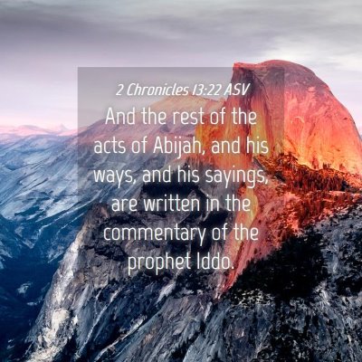 Picture 04 - 2 Chronicles 13:22 ASV - And the rest of the acts of Abijah, and his ways, - Bible Verse Picture
