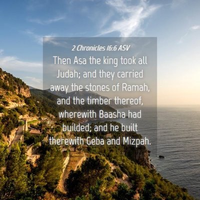 Picture 04 - 2 Chronicles 16:6 ASV - Then Asa the king took all Judah; and they - Bible Verse Picture