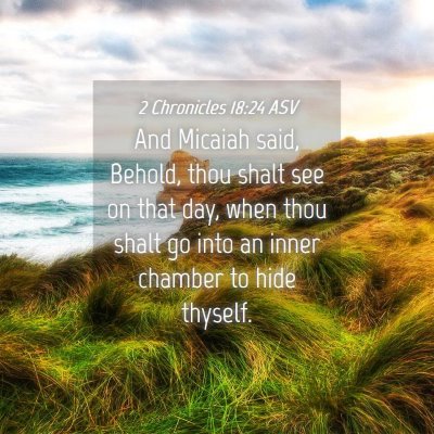 Picture 04 - 2 Chronicles 18:24 ASV - And Micaiah said, Behold, thou shalt see on that - Bible Verse Picture