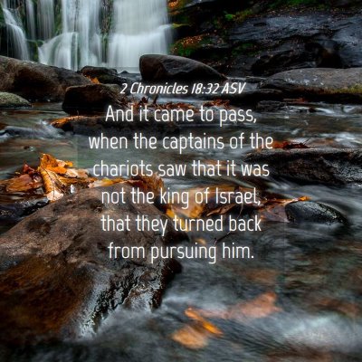Picture 04 - 2 Chronicles 18:32 ASV - And it came to pass, when the captains of the - Bible Verse Picture