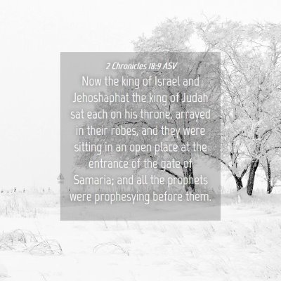 Picture 04 - 2 Chronicles 18:9 ASV - Now the king of Israel and Jehoshaphat the king - Bible Verse Picture