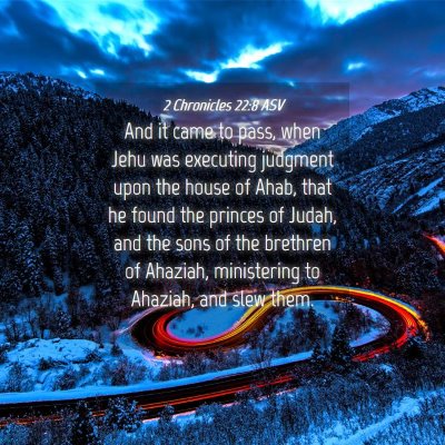 Picture 04 - 2 Chronicles 22:8 ASV - And it came to pass, when Jehu was executing - Bible Verse Picture