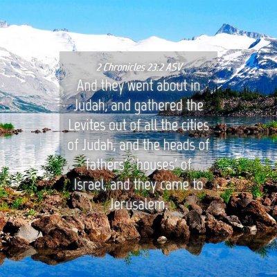Picture 04 - 2 Chronicles 23:2 ASV - And they went about in Judah, and gathered the - Bible Verse Picture