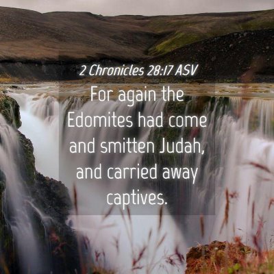 Picture 04 - 2 Chronicles 28:17 ASV - For again the Edomites had come and smitten - Bible Verse Picture