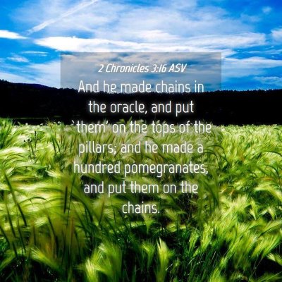 Picture 04 - 2 Chronicles 3:16 ASV - And he made chains in the oracle, and put `them' - Bible Verse Picture