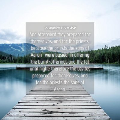 Picture 04 - 2 Chronicles 35:14 ASV - And afterward they prepared for themselves, and - Bible Verse Picture