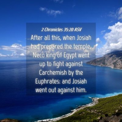Picture 04 - 2 Chronicles 35:20 ASV - After all this, when Josiah had prepared the - Bible Verse Picture