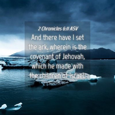 Picture 04 - 2 Chronicles 6:11 ASV - And there have I set the ark, wherein is the - Bible Verse Picture