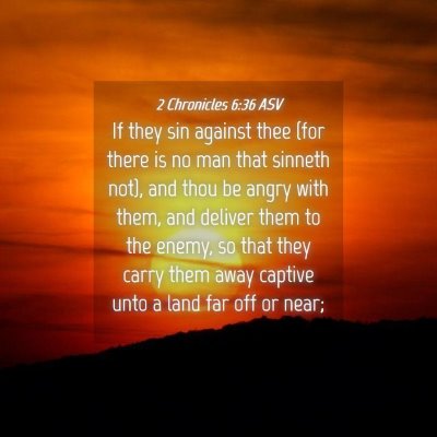 Picture 04 - 2 Chronicles 6:36 ASV - If they sin against thee (for there is no man - Bible Verse Picture