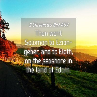 Picture 04 - 2 Chronicles 8:17 ASV - Then went Solomon to Ezion-geber, and to Eloth, - Bible Verse Picture