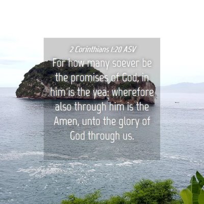 Picture 04 - 2 Corinthians 1:20 ASV - For how many soever be the promises of God, in - Bible Verse Picture