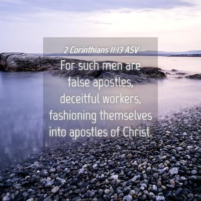 Picture 04 - 2 Corinthians 11:13 ASV - For such men are false apostles, deceitful - Bible Verse Picture