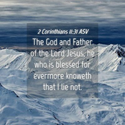 Picture 04 - 2 Corinthians 11:31 ASV - The God and Father of the Lord Jesus, he who is - Bible Verse Picture