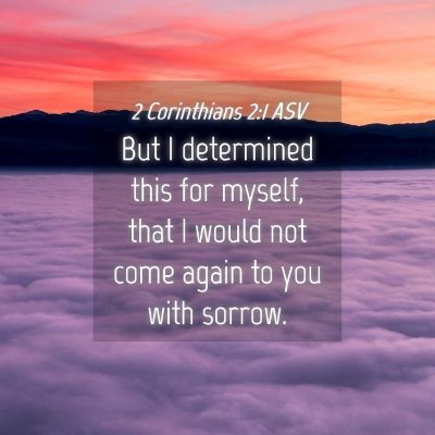 Picture 04 - 2 Corinthians 2:1 ASV - But I determined this for myself, that I would - Bible Verse Picture