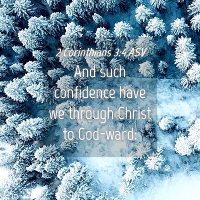 Picture 04 - 2 Corinthians 3:4 ASV - And such confidence have we through Christ to - Bible Verse Picture