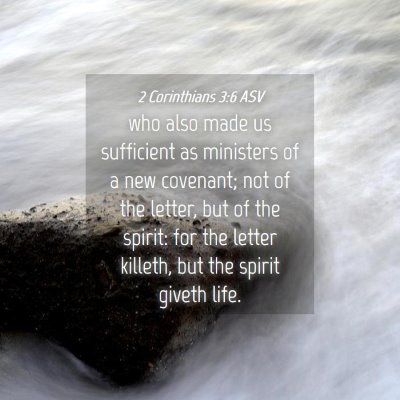Picture 04 - 2 Corinthians 3:6 ASV - who also made us sufficient as ministers of a new - Bible Verse Picture