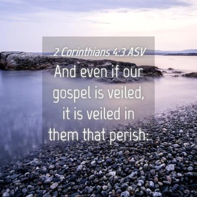 Picture 04 - 2 Corinthians 4:3 ASV - And even if our gospel is veiled, it is veiled in - Bible Verse Picture