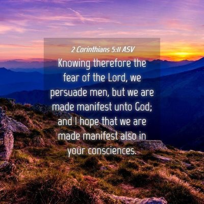 Picture 04 - 2 Corinthians 5:11 ASV - Knowing therefore the fear of the Lord, we - Bible Verse Picture