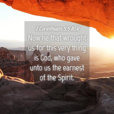 Picture 04 - 2 Corinthians 5:5 ASV - Now he that wrought us for this very thing is - Bible Verse Picture