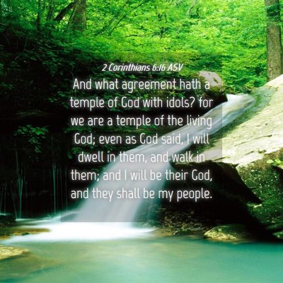 Picture 04 - 2 Corinthians 6:16 ASV - And what agreement hath a temple of God with - Bible Verse Picture