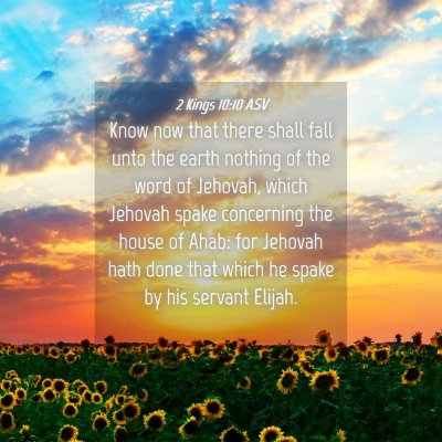Picture 04 - 2 Kings 10:10 ASV - Know now that there shall fall unto the earth - Bible Verse Picture