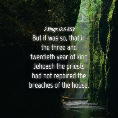 Picture 04 - 2 Kings 12:6 ASV - But it was so, that in the three and twentieth - Bible Verse Picture
