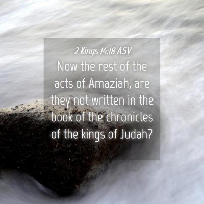 Picture 04 - 2 Kings 14:18 ASV - Now the rest of the acts of Amaziah, are they not - Bible Verse Picture