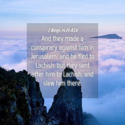 Picture 04 - 2 Kings 14:19 ASV - And they made a conspiracy against him in - Bible Verse Picture