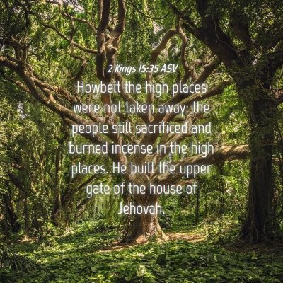 Picture 04 - 2 Kings 15:35 ASV - Howbeit the high places were not taken away: the - Bible Verse Picture
