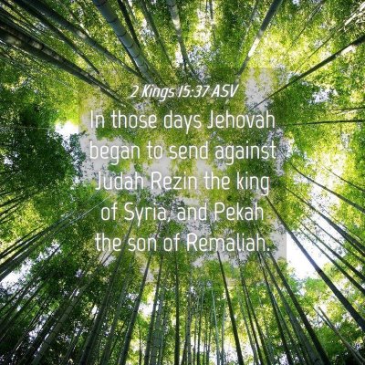 Picture 04 - 2 Kings 15:37 ASV - In those days Jehovah began to send against Judah - Bible Verse Picture