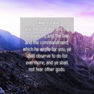 Picture 04 - 2 Kings 17:37 ASV - and the statutes and the ordinances, and the law - Bible Verse Picture