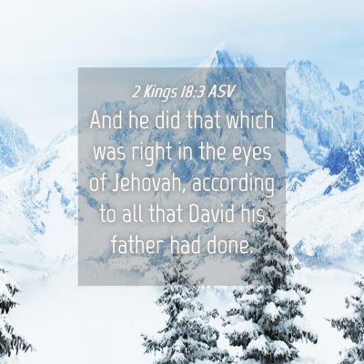 Picture 04 - 2 Kings 18:3 ASV - And he did that which was right in the eyes of - Bible Verse Picture