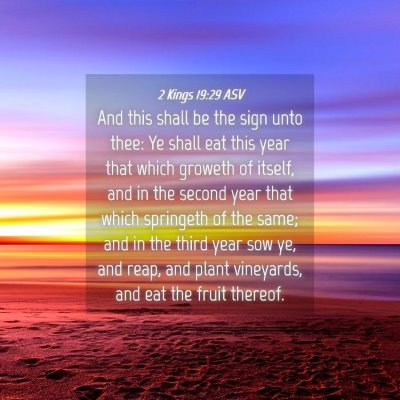 Picture 04 - 2 Kings 19:29 ASV - And this shall be the sign unto thee: Ye shall - Bible Verse Picture