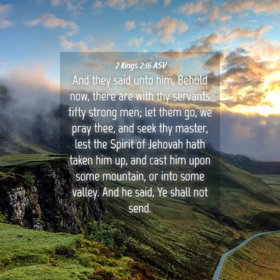 Picture 04 - 2 Kings 2:16 ASV - And they said unto him, Behold now, there are - Bible Verse Picture