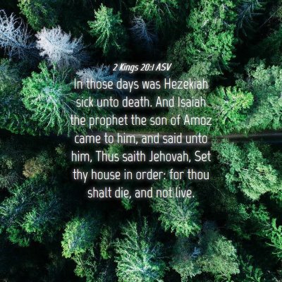 Picture 04 - 2 Kings 20:1 ASV - In those days was Hezekiah sick unto death. And - Bible Verse Picture