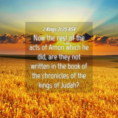 Picture 04 - 2 Kings 21:25 ASV - Now the rest of the acts of Amon which he did, - Bible Verse Picture