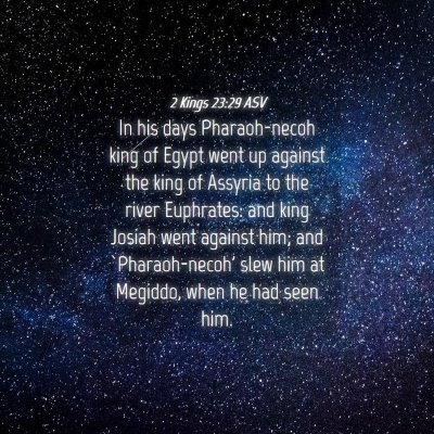 Picture 04 - 2 Kings 23:29 ASV - In his days Pharaoh-necoh king of Egypt went up - Bible Verse Picture