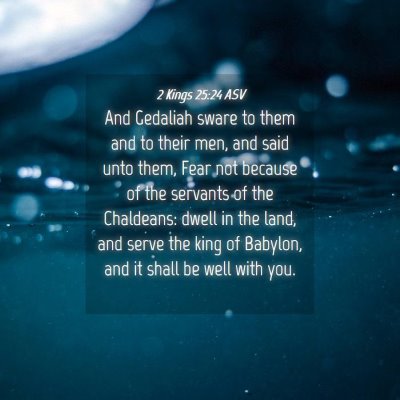 Picture 04 - 2 Kings 25:24 ASV - And Gedaliah sware to them and to their men, and - Bible Verse Picture