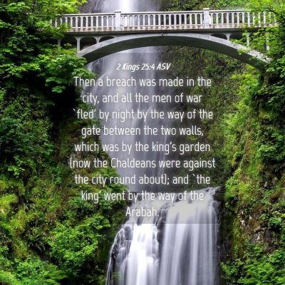 Picture 04 - 2 Kings 25:4 ASV - Then a breach was made in the city, and all the - Bible Verse Picture