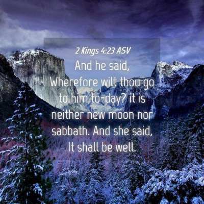 Picture 04 - 2 Kings 4:23 ASV - And he said, Wherefore wilt thou go to him - Bible Verse Picture