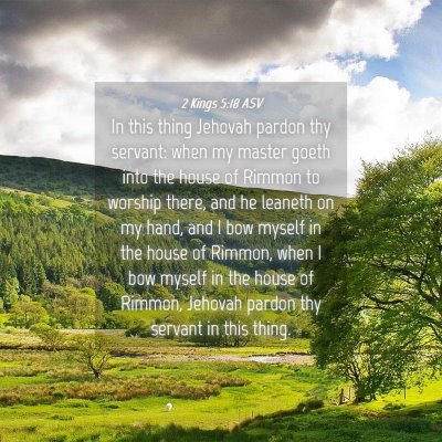 Picture 04 - 2 Kings 5:18 ASV - In this thing Jehovah pardon thy servant: when my - Bible Verse Picture
