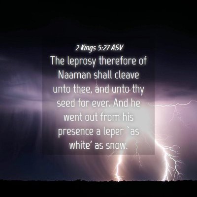 Picture 04 - 2 Kings 5:27 ASV - The leprosy therefore of Naaman shall cleave unto - Bible Verse Picture
