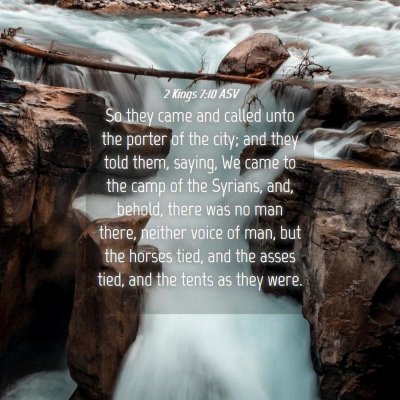 Picture 04 - 2 Kings 7:10 ASV - So they came and called unto the porter of the - Bible Verse Picture