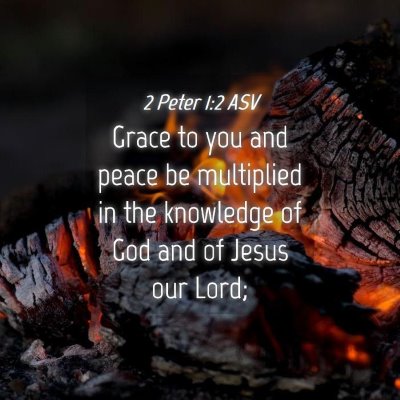 Picture 04 - 2 Peter 1:2 ASV - Grace to you and peace be multiplied in the - Bible Verse Picture