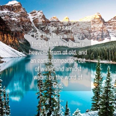 Picture 04 - 2 Peter 3:5 ASV - For this they willfully forget, that there were - Bible Verse Picture