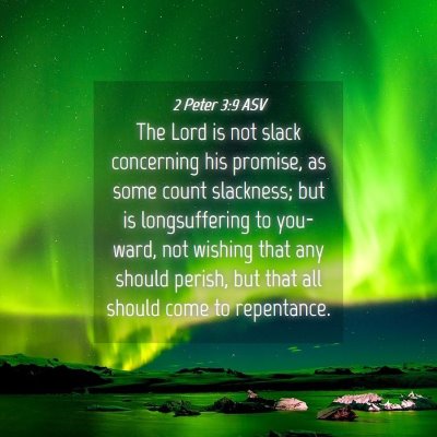 Picture 04 - 2 Peter 3:9 ASV - The Lord is not slack concerning his promise, as - Bible Verse Picture