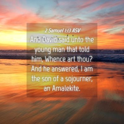 Picture 04 - 2 Samuel 1:13 ASV - And David said unto the young man that told him, - Bible Verse Picture