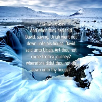 Picture 04 - 2 Samuel 11:10 ASV - And when they had told David, saying, Uriah went - Bible Verse Picture